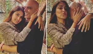 Rhea Chakraborty poses with Rajiv Lakshman. Rhea Chakraborty poses with Rajiv Lakshman.