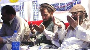 In this June 28, 2008, file photo, suspected mastermind of the 2008 Mumbai attacks, Zaki-ur-Rehman Lakhvi, prays with Syed Salahuddin, chief of Hizbul Mujahideen or United Jehad Council, in Muzaffarabad in Pakistan-occupied Kashmir.(AP Photo) In this June 28, 2008, file photo, suspected mastermind of the 2008 Mumbai attacks, Zaki-ur-Rehman Lakhvi, prays with Syed Salahuddin, chief of Hizbul Mujahideen or United Jehad Council, in Muzaffarabad in Pakistan-occupied Kashmir.(AP Photo)