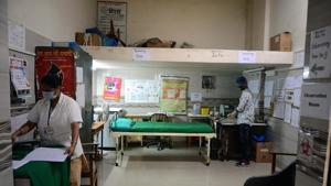 Civic hospital in Kalyan is set for the dry run.(Rishikesh Choudhary/ HT) Civic hospital in Kalyan is set for the dry run.(Rishikesh Choudhary/ HT)