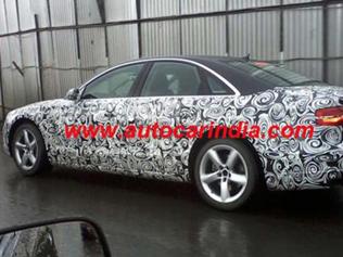 Audi A8 facelift spied in India
