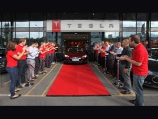 The-first-Tesla-Model-S-arriving-in-Norway-Photo-AFP The-first-Tesla-Model-S-arriving-in-Norway-Photo-AFP