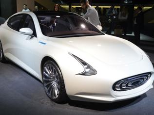 The car can travel 600km on a single charge. Photo:AFP The car can travel 600km on a single charge. Photo:AFP