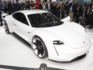 The Porsche Mission E Concept Car. Photo:AFP The Porsche Mission E Concept Car. Photo:AFP