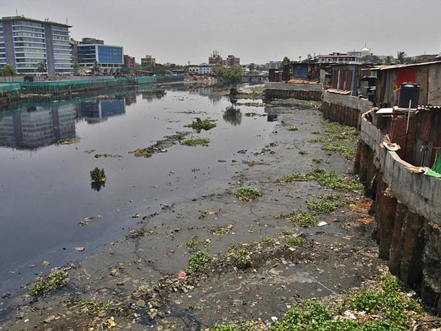 The pollution, according to the water quality index (WQI), was the worst at the mouth of the Mithi river.(HT File) The pollution, according to the water quality index (WQI), was the worst at the mouth of the Mithi river.(HT File)