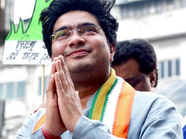 Abhishek Banerjee, Mamata Banerjee's nephew and Trinamool Congress’s candidate from Diamond Harbour Lok Sabha constituency(File photo)