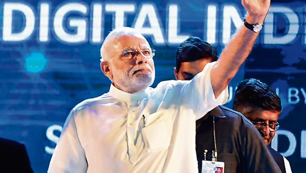 The Modi government has rightly prioritised technology in the Indian economy through the Digital India initiative, and the tech industry supports many aspects of the programme(PTI)