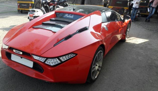 The vehicle, priced at Rs35 lakhs, has been parked at the Regional Transport Office (RTO) in Thane. (Praful Gangurde) The vehicle, priced at Rs35 lakhs, has been parked at the Regional Transport Office (RTO) in Thane. (Praful Gangurde)