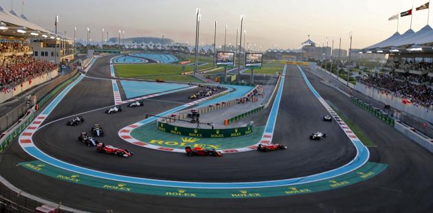 Drivers compete in the Abu Dhabi Formula One Grand Prix at the Yas Marina circuit on November 27, 2016. (AFP Photo)