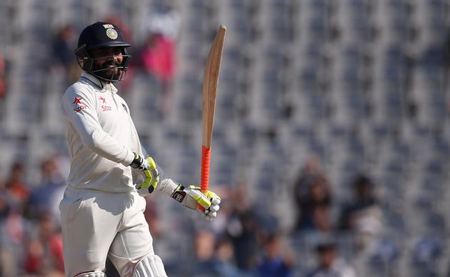 Ravindra Jadeja had no regrets after falling 10 runs short of a rare test century by a number eight batsman on Monday. (REUTERS)