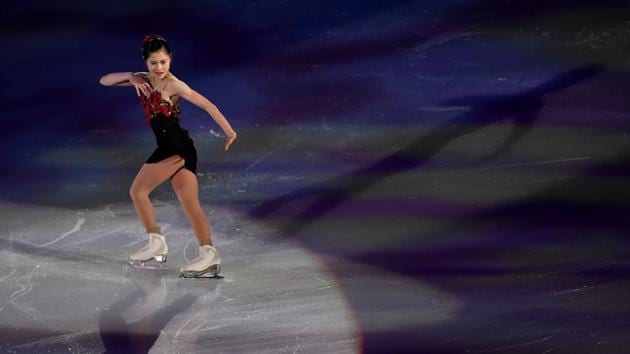Japan's Satoko Miyahara performs during the gala exhibition. (AFP) Japan's Satoko Miyahara performs during the gala exhibition. (AFP)