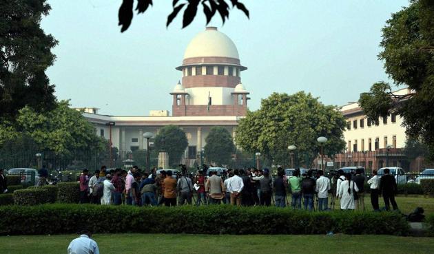 Media persons at the Supreme Court of India, New Delhi, India. (File Photo)(PTI)