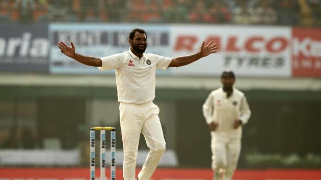 Mohammad Shami picked up the wickets of Chris Woakes and Adil Rashid as India struck with the new ball. (BCCI)