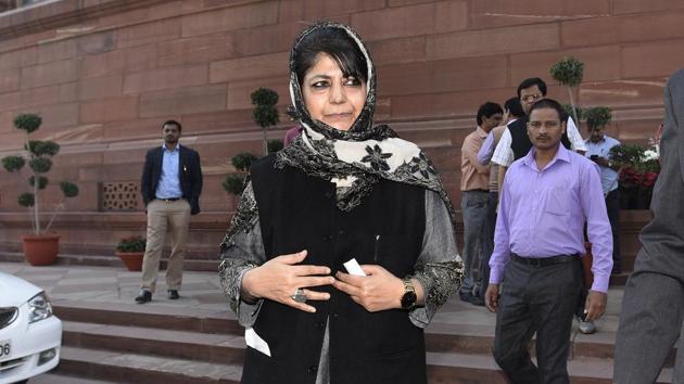 Jammu and Kashmir CM Mehbooba Mufti Sayeed at Parliament House in New Delhi (Sonu Mehta/ HT Photo) Jammu and Kashmir CM Mehbooba Mufti Sayeed at Parliament House in New Delhi (Sonu Mehta/ HT Photo)