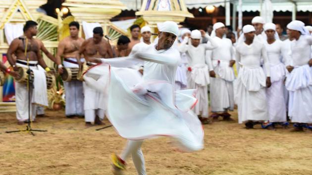 It is often called shanthikarma, a cleansing ritual where the dance is performed only by men. (AFP) It is often called shanthikarma, a cleansing ritual where the dance is performed only by men. (AFP)