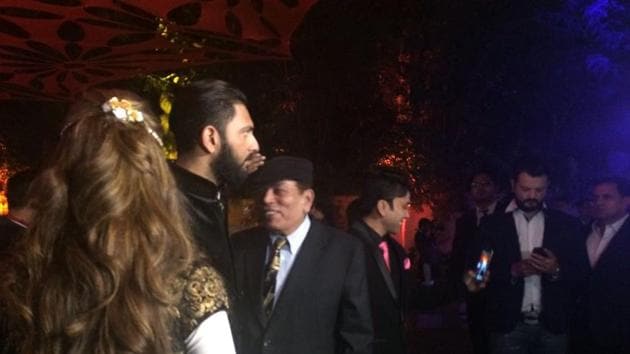 Yuvraj Singh arrives for the ceremony. (HINDUSTAN TIMES)
