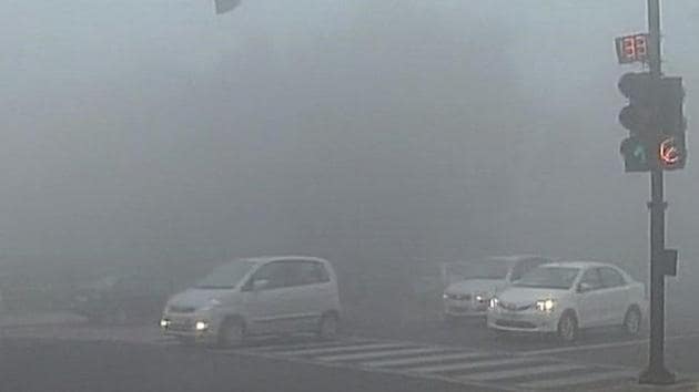 Dense fog engulfed Delhi and its adjoining areas. (ANI Photo) Dense fog engulfed Delhi and its adjoining areas. (ANI Photo)