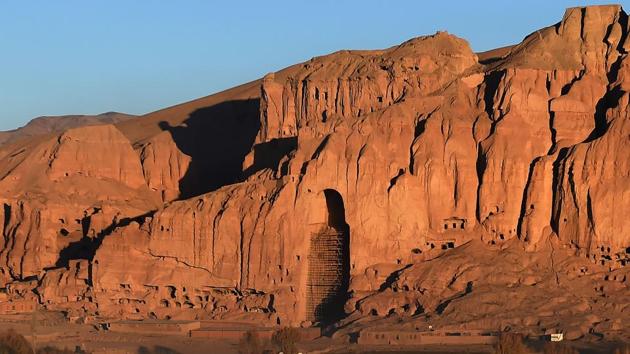 The hollow that once housed one of the giant Buddha statues, which were destroyed by the Taliban in 2001, are pictured in Bamiyan province. (AFP) The hollow that once housed one of the giant Buddha statues, which were destroyed by the Taliban in 2001, are pictured in Bamiyan province. (AFP)