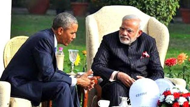 File photo of Prime Minister Narendra Modi and US President Barack Obama at the Hyderabad House in New Delhi. (Picture courtesy: PIB) File photo of Prime Minister Narendra Modi and US President Barack Obama at the Hyderabad House in New Delhi. (Picture courtesy: PIB)