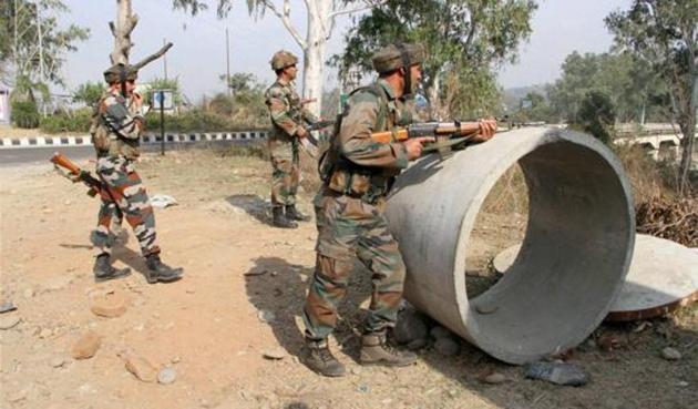 A junior commissioned officer suffered a gunshot injury near the Line in Control in Poonch district on Wednesday morning. (PTI-Representative Photo) A junior commissioned officer suffered a gunshot injury near the Line in Control in Poonch district on Wednesday morning. (PTI-Representative Photo)