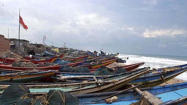 A depression over Bay of Bengal is likely to intensify into a cyclonic storm and cross the north Tamil Nadu coast on December 2. (HT File Photo) A depression over Bay of Bengal is likely to intensify into a cyclonic storm and cross the north Tamil Nadu coast on December 2. (HT File Photo)