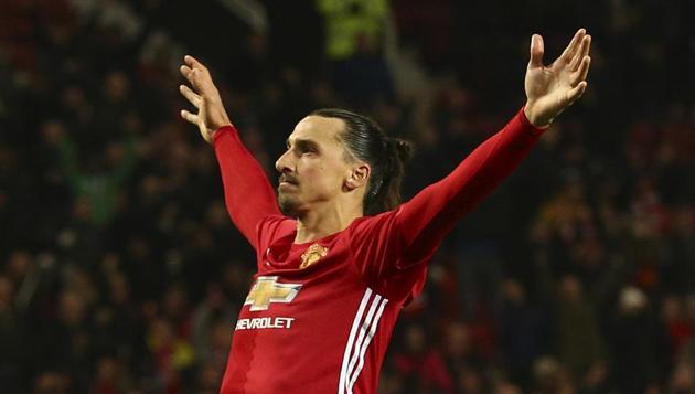 Zlatan Ibrahimovic scored a brace in the 4-1 win over in the English League Cup quarterfinal match against West Ham United at Old Trafford. (AP) Zlatan Ibrahimovic scored a brace in the 4-1 win over in the English League Cup quarterfinal match against West Ham United at Old Trafford. (AP)