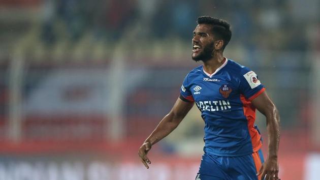 Sahil Tavora scored the winner in the 90th minute against Chennaiyin FC to complete a famous 5-4 win for FC Goa on Thursday. (ISL / SPORTZPICS) Sahil Tavora scored the winner in the 90th minute against Chennaiyin FC to complete a famous 5-4 win for FC Goa on Thursday. (ISL / SPORTZPICS)