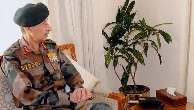 Northern Army Commander Lieutenant General DS Hooda said Kashmir conflict is a “long war”.(PTI File Photo)