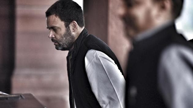 Congress vice-president Rahul Gandhi’s Twitter account was hacked and offensive tweets were posted.(Arun Sharma/HT Photo)