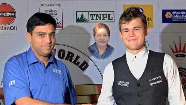 Viswanathan Anand vs Magnus Carlsen: Anand beat Carlsen to reach top spot  in Norway tournament - myKhel