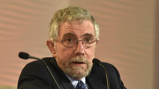 Paul Krugman in conversation with Niranjan Rajadhyaksha, Executive Editor, Mint during the Hindustan Times Leadership Summit at Taj Palace, in New Delhi. (Raj K Raj /HT Photo) Paul Krugman in conversation with Niranjan Rajadhyaksha, Executive Editor, Mint during the Hindustan Times Leadership Summit at Taj Palace, in New Delhi. (Raj K Raj /HT Photo)