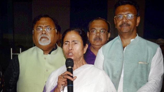 West Bengal Chief Minister Mamata Banerjee addresses the media on army deployment at various places in the state, at Nabanna in Howrah near Kolkata on Friday. (PTI) West Bengal Chief Minister Mamata Banerjee addresses the media on army deployment at various places in the state, at Nabanna in Howrah near Kolkata on Friday. (PTI)
