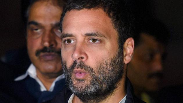 Congress vice-president Rahul Gandhi addresses the media after meeting with President Pranab Mukherjee at the President’s House in New Delhi on Thursday. (PTI) Congress vice-president Rahul Gandhi addresses the media after meeting with President Pranab Mukherjee at the President’s House in New Delhi on Thursday. (PTI)