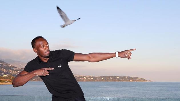 Olympic champion Usain Bolt poses within the 204th IAAF Council meeting in Monaco on December 2, 2016. (AFP) Olympic champion Usain Bolt poses within the 204th IAAF Council meeting in Monaco on December 2, 2016. (AFP)