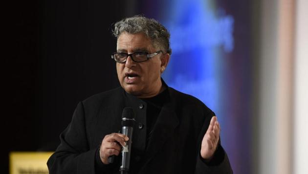 Deepak Chopra at the Hindustan Times Leadership Summit in New Delhi on Saturday.(HT Photo)