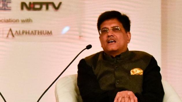 Piyush Goyal, Union minister for power, coal, new and renewable energy and mines, during Hindustan Times Leadership Summit at Taj Palace, in New Delhi, on December 3, 2016.(Raj K Raj/HT Photo)