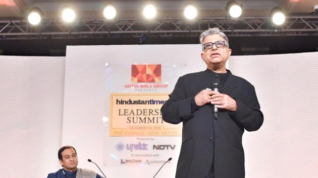 Deepak Chopra, founder of Chopra Foundation and co-founder of Chopra Centre of Well-being in conversation with Vikram Hazra, spiritual jazz musician, on Day 2 of the Hindustan Times Leadership Summit at Taj Palace in New Delhi on Saturday. (Arun Sharma/ HT Photo) Deepak Chopra, founder of Chopra Foundation and co-founder of Chopra Centre of Well-being in conversation with Vikram Hazra, spiritual jazz musician, on Day 2 of the Hindustan Times Leadership Summit at Taj Palace in New Delhi on Saturday. (Arun Sharma/ HT Photo)