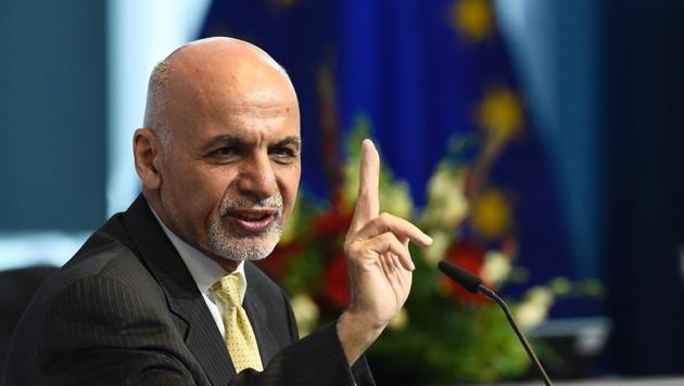 Afghan President Ashraf Ghani gestures as he speaks during a meeting at the EU headquarters in Brussels on October 4, 2016 on the eve of EU-Afghanistan conference. (AFP) Afghan President Ashraf Ghani gestures as he speaks during a meeting at the EU headquarters in Brussels on October 4, 2016 on the eve of EU-Afghanistan conference. (AFP)