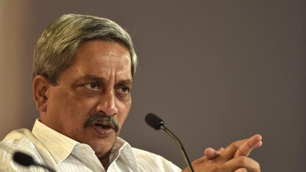 Manohar Parrikar during the session. (AJay Aggarwal /HT PHOTO)