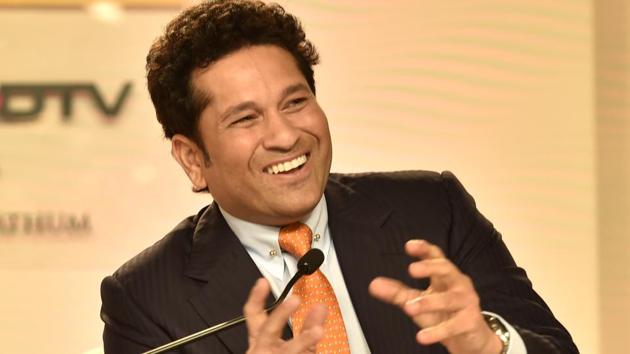 Sachin Tendulkar shared some light anecdotes from his playing days as well, including how he used to call ‘dada’ Sourav Gangula, as ‘dadi’ at times. (Ajay Aggarwal /HT PHOTO)