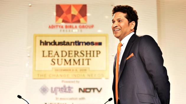 Sachin Tendulkar pointed out most Indians lead a sedentary lifestyle and we need to build a fit nation. He said he believes ‘Swachh Bharat’ and ‘Swasth Bharat’ are interconnected. (Arun Sharma/HT PHOTO)