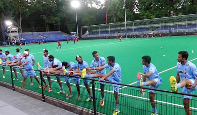 The India men’s hockey team will take on arch-rivals Pakistan in the opening match of the Hockey World League Semifinal 2017 on June 18.(PTI)