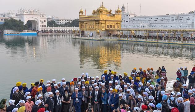 Delegates from participating countries in Heart of Asia Istanbul process on Afghanistan 6th Ministerial Conference at Golden Temple on Wednesday. (Gurpreet Singh/HT Photo)