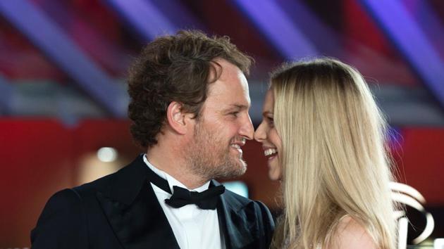 Australian actor Jason Clarke (L) with French-Italian actor Cecile Breccia. (AFP)