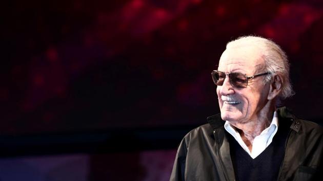 US comic-book writer Stan Lee attends a talk show during the Tokyo Comic Con in Chiba, a suburb of Tokyo. (AFP)