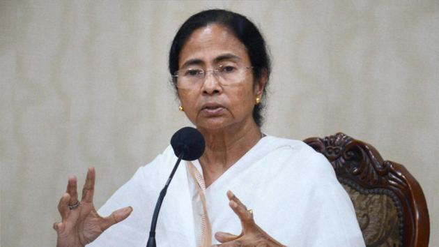 West Bengal chief minister Mamata Banerjee addresses a press conference in Kolkata on Thursday.(PTI Photo)