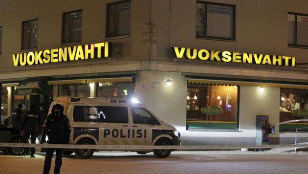 Police guards the area were three people were killed in a shooting incident at a restaurant in Imatra, Eastern Finland after midnight on December 4, 2016. (REUTERS) Police guards the area were three people were killed in a shooting incident at a restaurant in Imatra, Eastern Finland after midnight on December 4, 2016. (REUTERS)