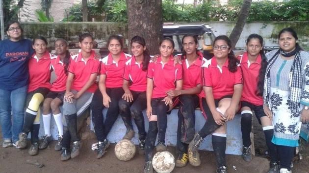 Under Parcham’s guidance, Saba Parveen from Mumbra began playing football in 2012 and tried finding other friends to form a girls’ team. It took Parcham six months to assemble a team.(Parcham Facebook page)