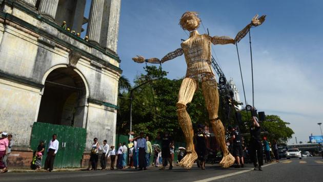 Held from December 2 to 4, the event celebrated 55 years of cultural relations between France and Myanmar. (AFP)
