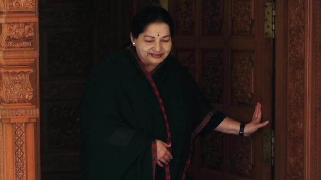 This file photo taken on May 19, 2016 shows All India Anna Dravida Munnetra Kazhagam(AIADMK) leader Jayalalithaa Jayaram coming out of her residence to address media in Chennai. Jayalalithaa Jayaram, the chief minister of south India's Tamil Nadu state and one of the country's most popular political leaders, died after a prolonged illness. (AFP) This file photo taken on May 19, 2016 shows All India Anna Dravida Munnetra Kazhagam(AIADMK) leader Jayalalithaa Jayaram coming out of her residence to address media in Chennai. Jayalalithaa Jayaram, the chief minister of south India's Tamil Nadu state and one of the country's most popular political leaders, died after a prolonged illness. (AFP)