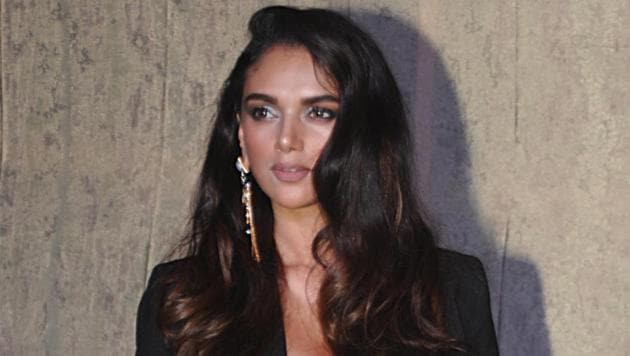 Aditi Rao Hydari also donned a formal black jacket for the party. (AFP)